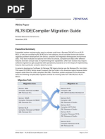 RL78 IDE/Compiler Migration Guide: White Paper