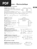 Exercices - Electrocin Etique: Calculs de Tensions Et de Courants