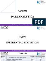 AD8403 Data Analytics: DR S Palaniappan, Associate Professor, Department of ADS