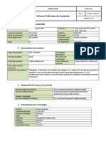 Informe Preliminar de Incidente (Autoridad Marítima) Sr. Luis Holmstrom Salas