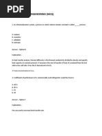 Thermal Engineering MCQ