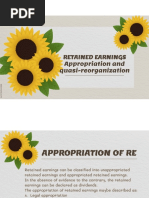 Retained Earnings Appropriation and Quasi-Reorganization Retained Earnings Appropriation and Quasi-Reorganization