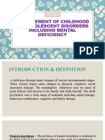 Management of Childhood and Adolescent Disorders