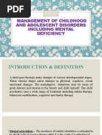 Management of Childhood and Adolescent Disorders