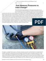 Why Can't You Just Measure Pressures To Check A Refrigerant Charge