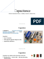 Capacitance: Ref Book: Fundamentals of Physics - D. Halliday, R. Resnick & J. Walker (10 Ed.)