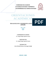 Orientación Academica de Pedagogía de La Informática Educativa 2020