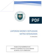 Laporan Monev Kepuasan Mitra Kerjasama