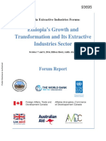 Ethiopia's Growth and Transformation and Its Extractive Industries Sector