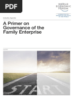 A Primer On Governance of The Family Enterprise: Industry Agenda