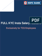 FULL KYC Insta Salary Account: Exclusively For TCS Employees