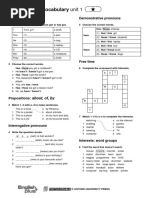 Grammar - Vocabulary - 1star - Unit1 18 ENERO