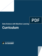 Data Science With Machine Learning Curriculum 2021