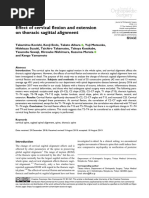 Effect of Cervical Flexion and Extension On Thoracic Sagittal Alignment