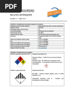 Hoja de Seguridad Decutec Detergente