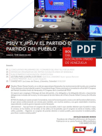 Boletin No289 PSUV Conclusiones Del V Congreso PSUV Y IV JPSU