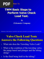 TWM Basic Steps To Perform Valve Check Load Test