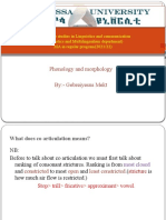 Phonology and Morphology By:-Gebreiyesus Mekt