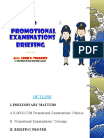 PNP Examination Briefing Promotional Exams 2022