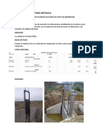 02.07.00 Estructura Metalica: 02.07.01. Compuerta Plancha de Acero de 0.40 0.40 (Admision) Descripcion