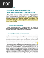 Economia Monetária - Cap 09 e 10.