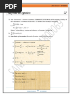 N - 7 (B) Indefinite Integration