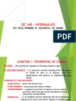 Ce 140 - Hydraulics: By: Paul Rommel R. Valencia, Ce, Mame