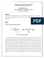 Exp1 - SCR IGBT and MOSFET Characteristics