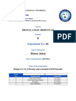 Digital Logic Design Lab: Experiment No.