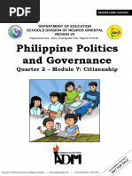 Philippine Politics and Governance: Quarter 2 - Module 7: Citizenship