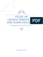 Study of Characteristics of Fire Damp Explosion