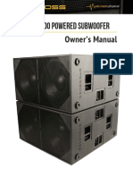 ZV28 Profundo Powered Subwoofer: Owner's Manual