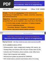 MSE 280: Introduction To Engineering Materials