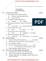 CBSE Class 4 EVS Assignment