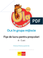 Ola În Grupa Mijlocie: Fișe de Lucru Pentru Preșcolari