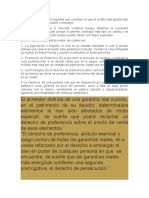 Las Garantías Reales Son Aquellas Que Consisten en Que El Crédito Está Garantizado Por Una Cosa