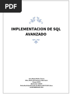 Actividad de Aprendizaje 3. Implementación de SQL Avanzado