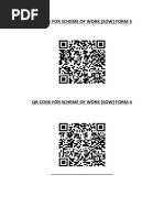 QR Code For Scheme of Work (Sow) Form 5