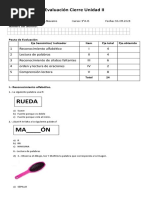 Evaluación Cierre Unidad II