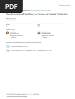 Weed Control and The Use of Herbicides in Sesame Production: January 2011