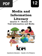 Quarter 4 - Module 10: Text Information and Media