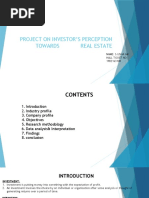 Project On Investor's Perception Towards Real Estate