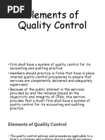 Elements of Quality Control