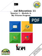 Physical Education 11: Quarter 1 - Module 2: My Fitness Program