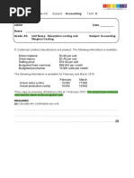 Marginal Costing & Absorption Costing - Solved