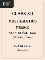 Class Xii Maths Tests Chapter Wise (Term-2) by Amit Bajaj