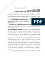 Acusación y Ofrecimiento 2019-2052 Asesinato