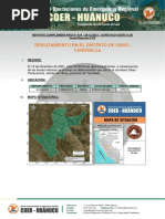 Reporte Complementario N°614-Deslizamiento en El Distrito de Obas - Yarowilca