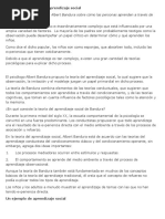 Bandura y La Teoría Del Aprendizaje Social