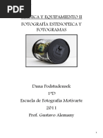 Dana Podstudensek - Informe de Fotografia Estenopeica - 1º D - Motivarte